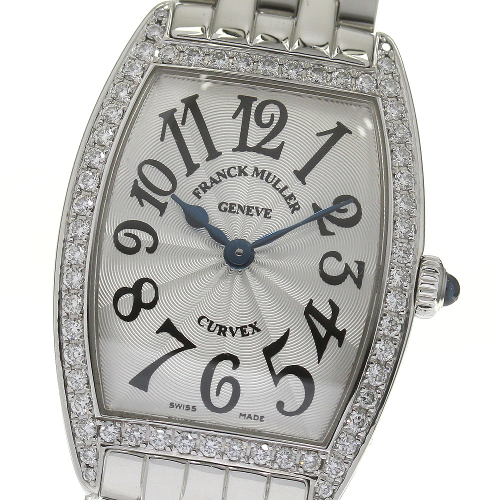 フランクミュラー FRANCK MULLER 1752QZDP トノー カーベックス ダイヤベゼル クォーツ レディース _840479【中古】
