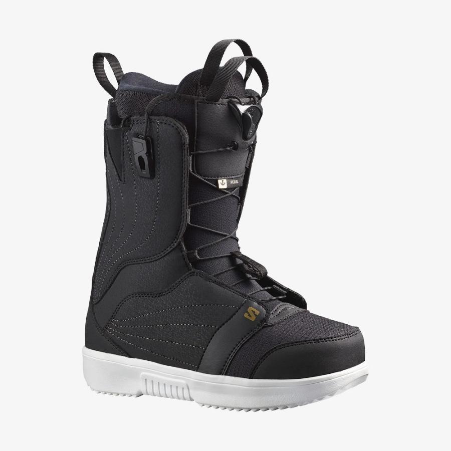 新品未使用 24-25 SALOMON BOOTS PEARL Black/White/Gold 24cm安心保証 即日発送 土日祝発送OK 151