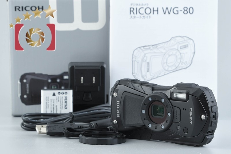 RICOH PENTAX ペンタックス WG-80 ブラック 防水アクションカメラ シャッター回数僅少 元箱付き