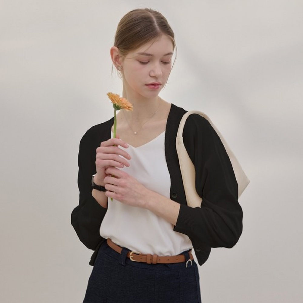 [リアーナニューヨーク] ニュートラルレーヨンドルマンカーディガン_ブラック