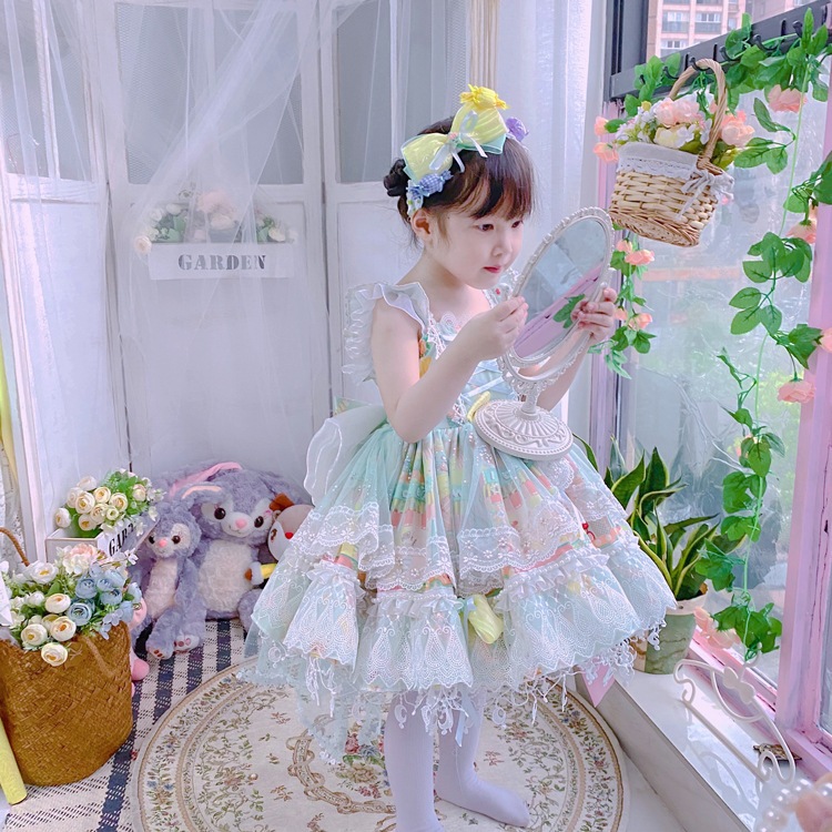 サマーデザートロリータ子供服子供サスペンダー子供ロリータドレスロリータドレス