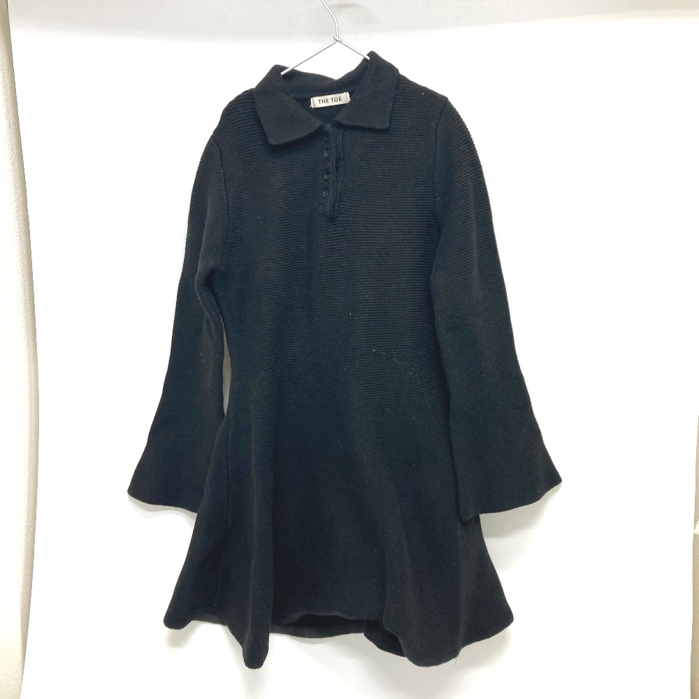 no brand ノーブランド ワンピース ニット ワンピース 長袖 ニット ブラック