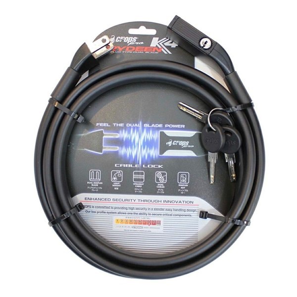 CROPS RYDEEN 10DX180 ワイヤーロック ダブルワイヤー ディンプルキー ブラック CPK4BK180