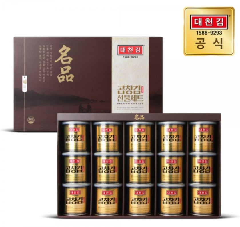 【名品海苔】 コプチャン海苔ギフトセット 30gx15缶 韓国大人気