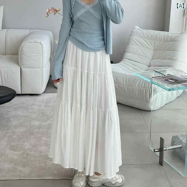 Qoo10] レディース スカート ハイウエスト モモ