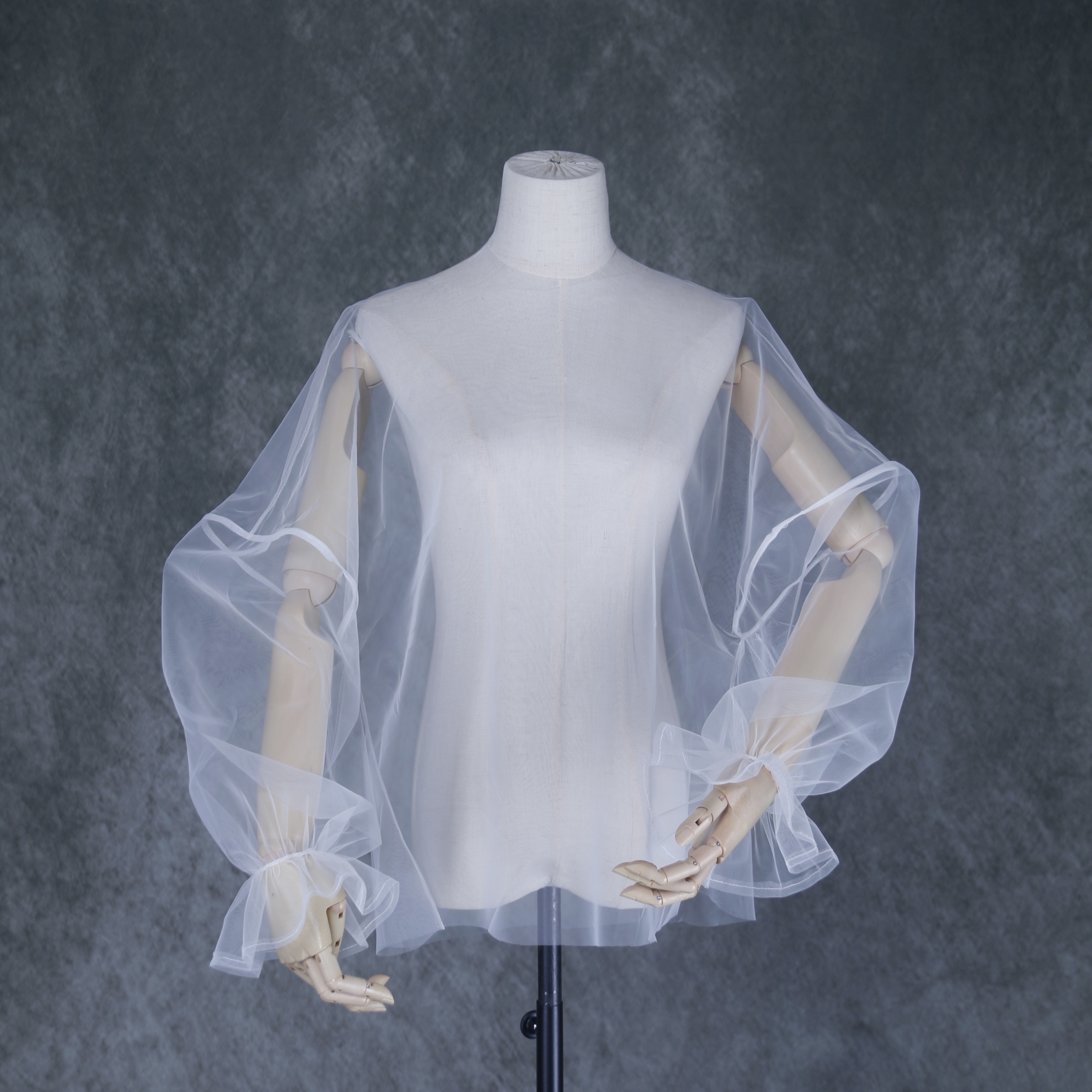 ウェディングドレス専用 ボレロ シースルーボレロ ドロップショルダー パーティー/2次会/花嫁