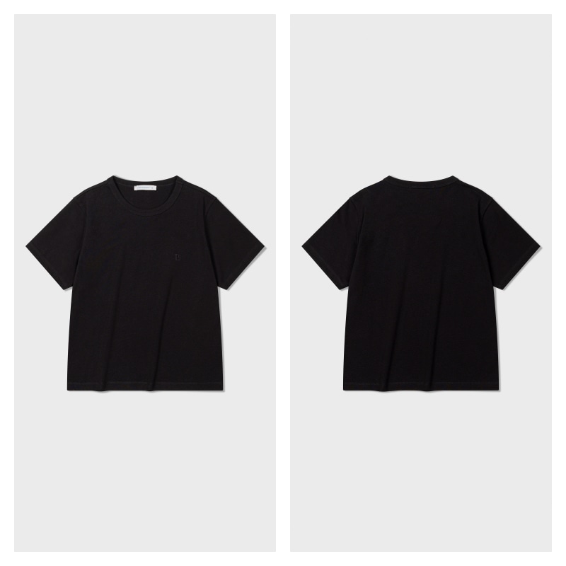 【LOW CLASSIC】 ORGANIC SILKET Lc MINI T-SHIRT : BLACK