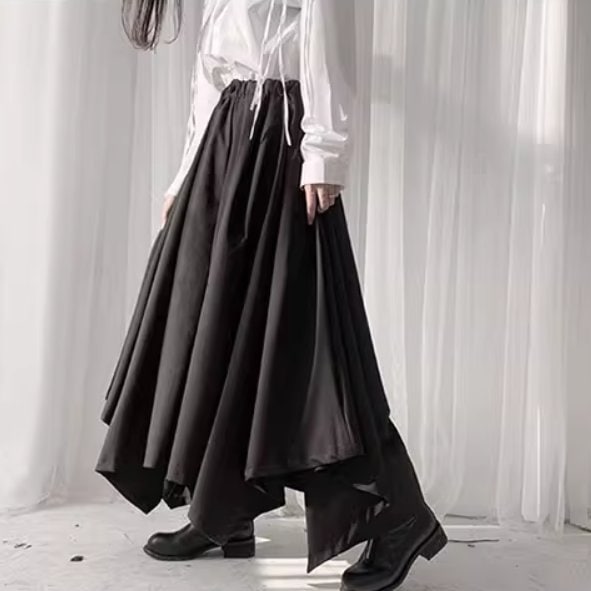 先着限定パンツ ボトムス レディース ワイドパンツ キュロットスカート ロング ワイド フレア オーバーサイズ 裾ワイド ハイウエスト 伸縮性 異国風 薄手 かわいい 大人可愛い きれいめ シンプル