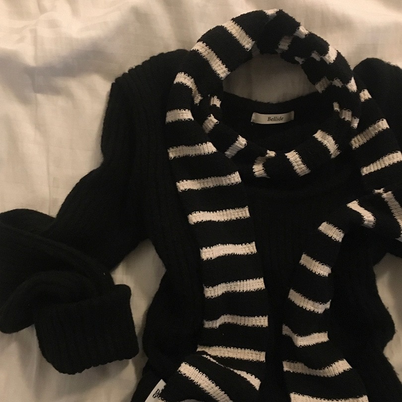 [ポイントアイテム] シフストライプロングマフラー ac1112