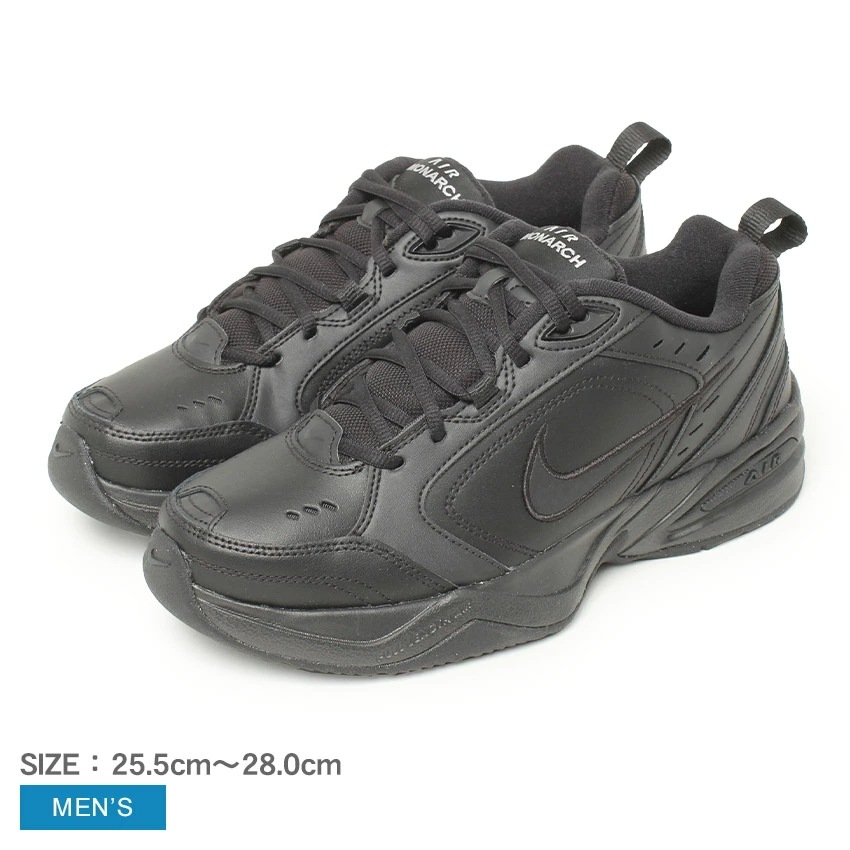 スニーカー メンズ AIR MONARCH IV ブラック 黒 415445 靴 シューズ ローカット 耐久性 軽量 カジュアル シンプル ストリート おしゃれ 定番 スポーティ スポーツ