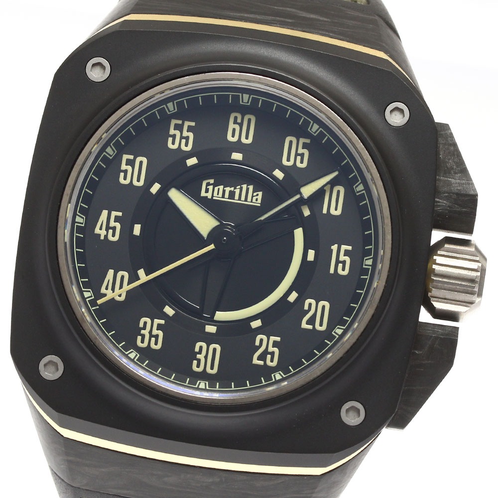 ゴリラ Gorilla FBY03.2 ファストバック ファントム・ブラック 自動巻き メンズ 極美品 内箱付き_913931【中古】