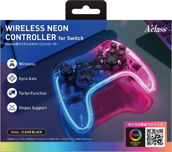 アクラス Switch用ワイヤレスネオンコントローラー SASP-0658