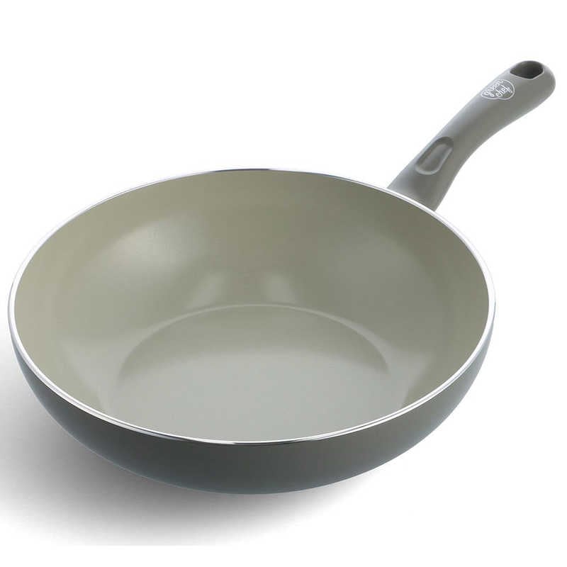 グリーンパン　アースカラー ウォックパン 28cm クォーツグレー　CC005425-001