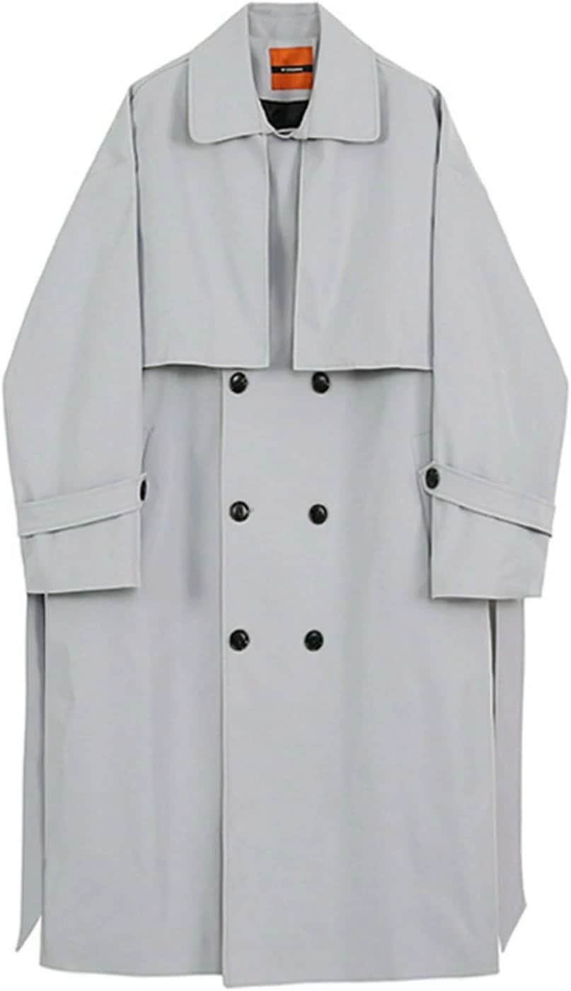 スプリングコート メンズ 春秋 トレンチコート アウター ダブルブレスト ベルト付き ロングコート カッコイイ 防風 カジュアル アウター 通勤 通学 ストリート おしゃれ 男性用 羽織り 秋服