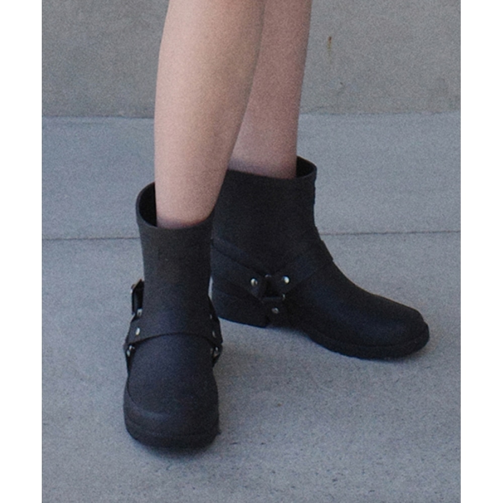 ロークラシック液晶チェーンレインショートブーツ_ブラック_LC242_SO02BK