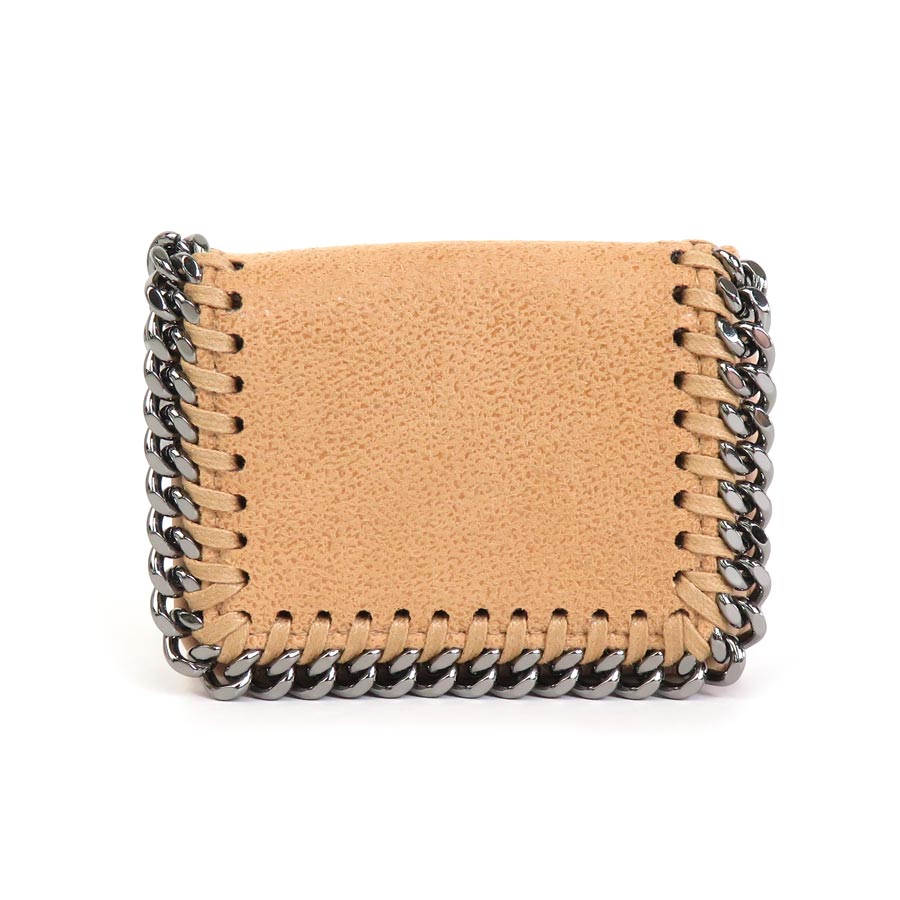 ステラマッカートニー Stella McCartney 三つ折り財布 ファラベラ 合成皮革 ライトブラウン レディース h29659g