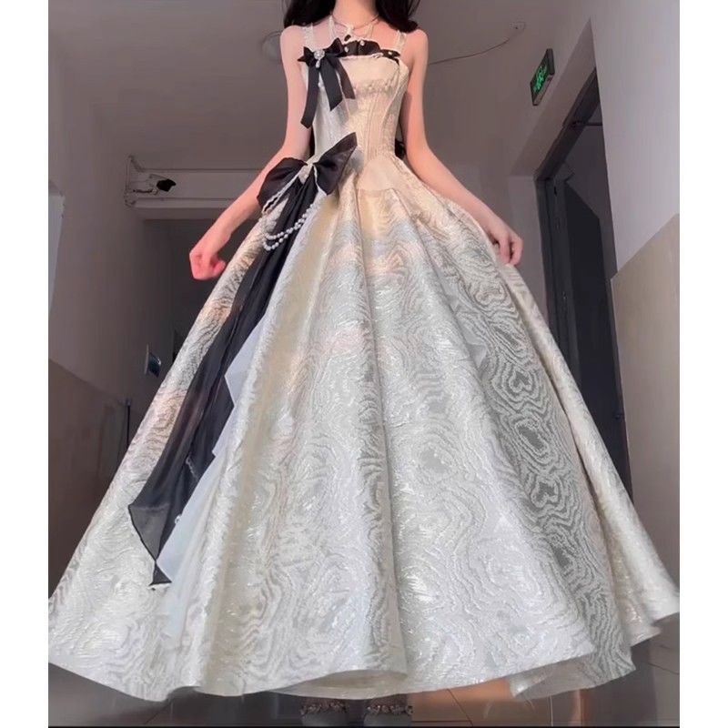 【2枚購入で 3oo円OFF！】シャンパンカラードレスロリータアダルトギフトホストプリンセススカートロリータスカートトレンド