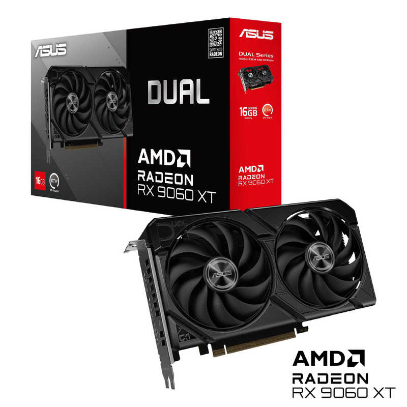ASUS エイスース　グラフィックボード (Radeon RX9060XT / 16G) ［Radeon RXシリーズ / 16GB］　DUAL-RX9060XT-16G