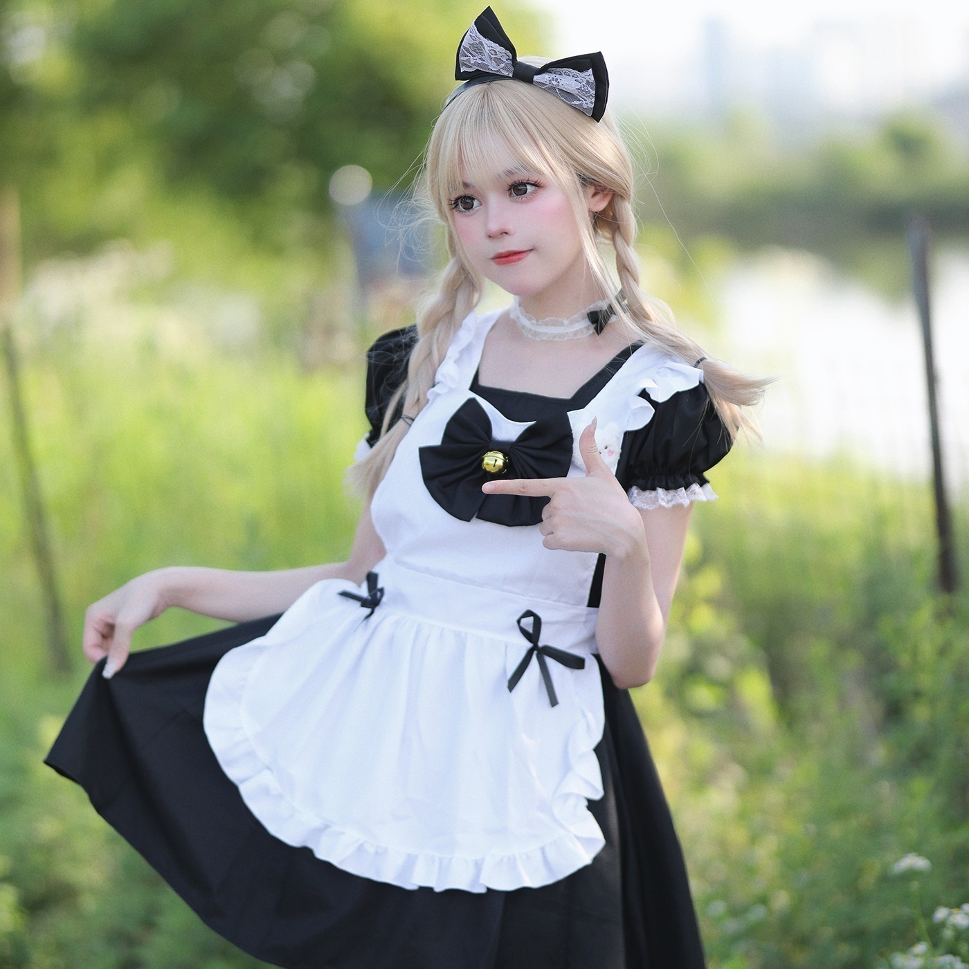 正規品萌えメイド服メイド服コスプレ衣装ソフト妹ロリータ