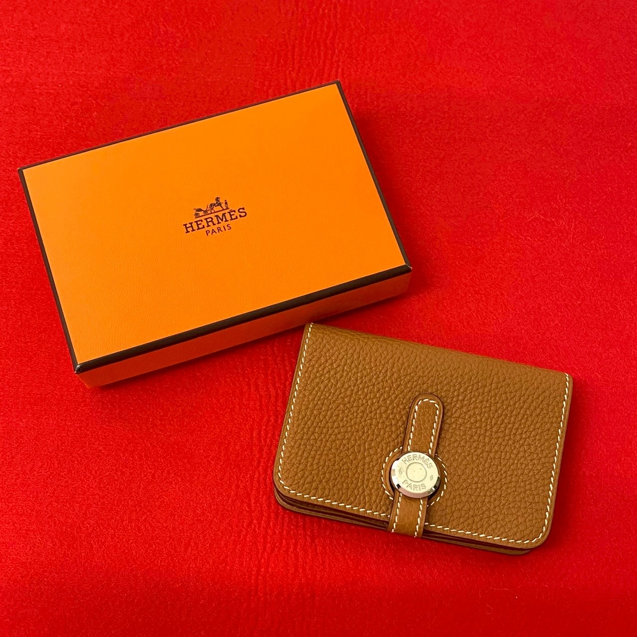 ドゴンコインケース トリヨンクレマンス ブラウン 42183