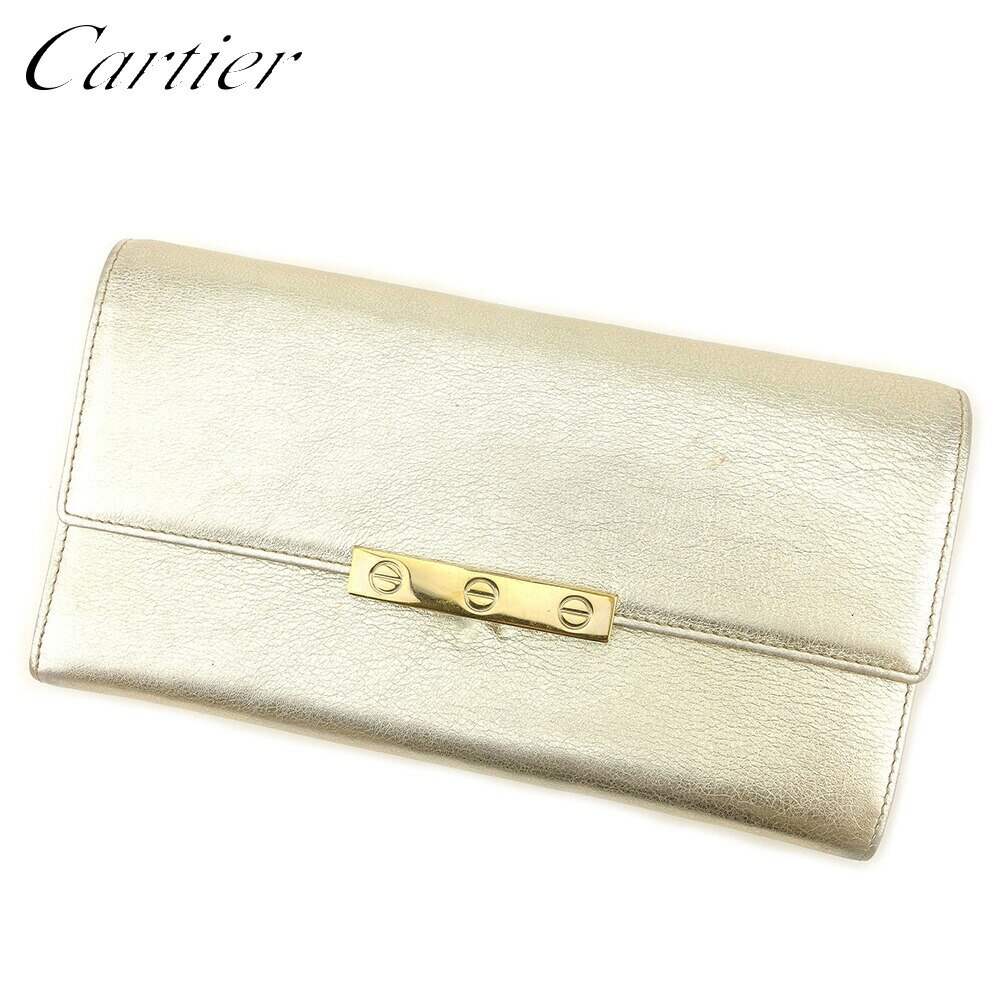 長財布 ファスナー付き 長財布 ラブコレクション ゴールド 中古