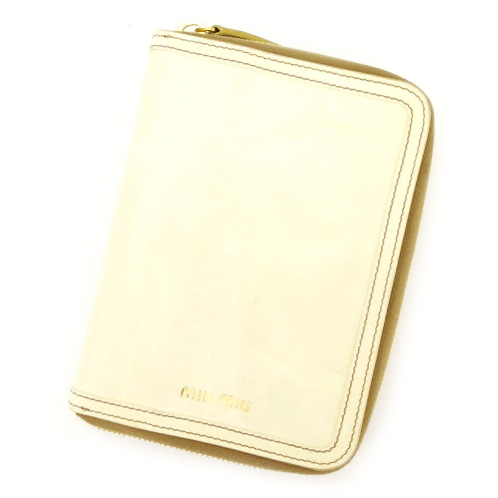 手帳カバー ロゴ オフホワイト 中古