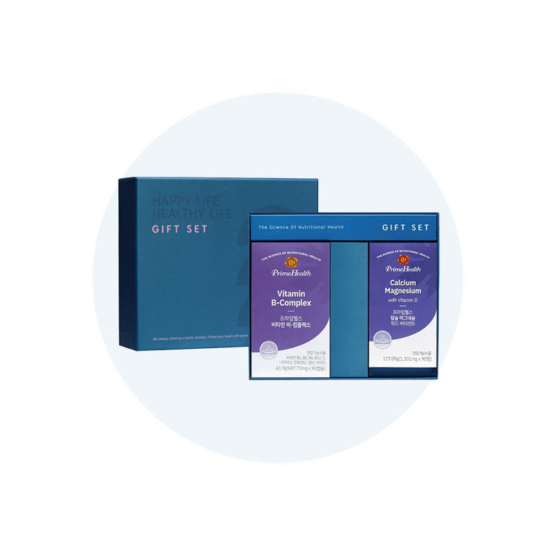[プライムヘルス]ビタミンB複合体90cp +ビタミンD 90ctを含むカルシウムマグネシウム