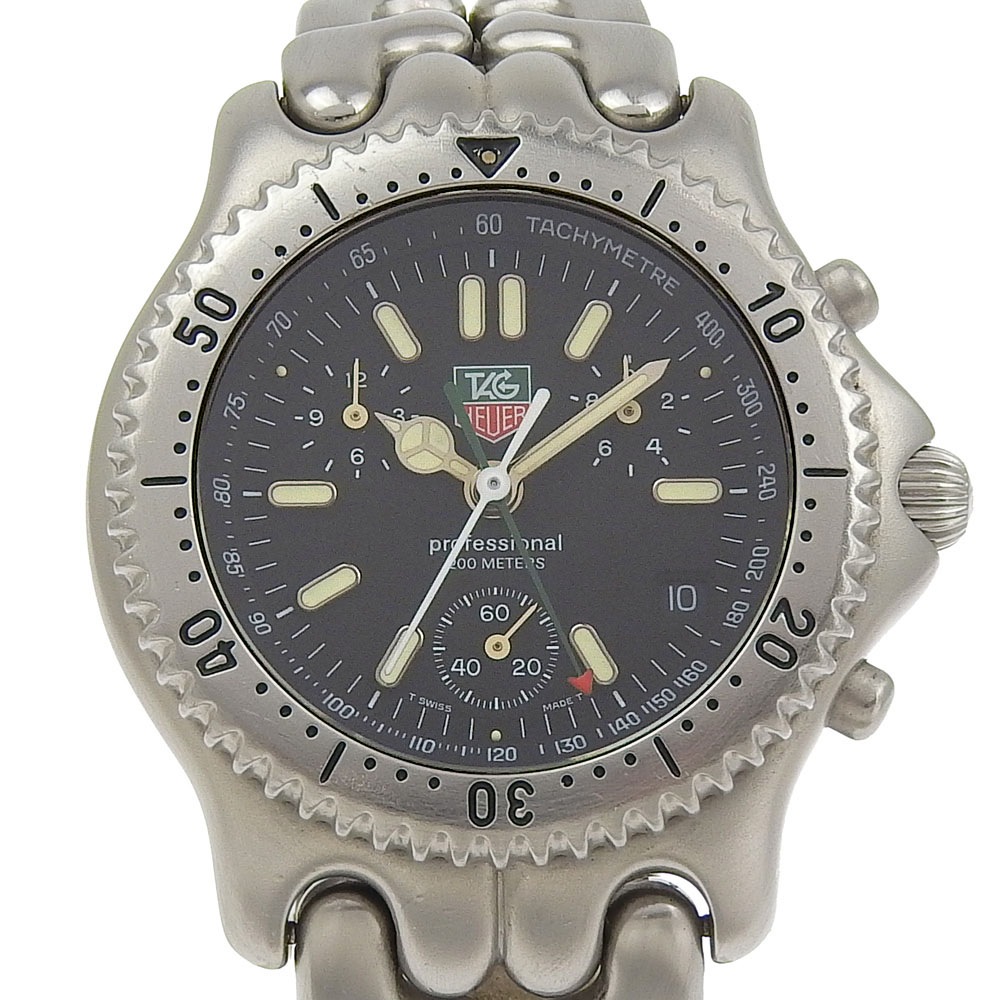 セルシリーズ プロフェッショナル 200M S39.306 腕時計 ステンレススチール クオーツ 多針アナログ表示 ボーイズ 黒文字盤 中古品