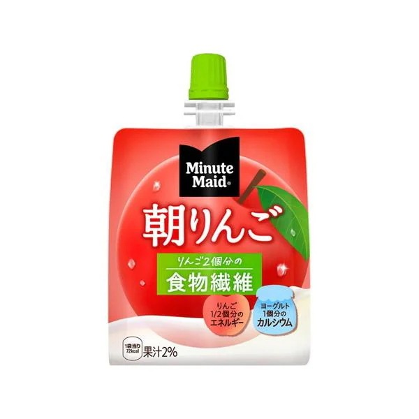 【2ケース】コカ・コーラ ミニッツメイドゼリー 朝リンゴ 180gパウチ *48個