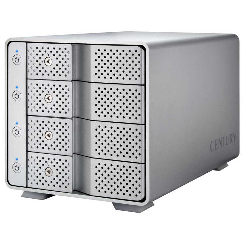 センチュリー　独立電源スイッチ搭載 USB3.2 Gen2 3.5インチSATA×4 HDDケース 裸族 [3.5インチ対応 /SATA /4台]　CRCH35U32CIS