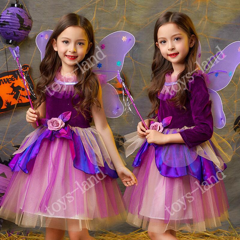 ハロウィン 衣装 子供 妖精 精霊 コスプレ キッズ 女の子 魔女 コスム 子供用 ハロウィーン仮装 衣装 小悪魔 コスプレ衣装 コウモリ ハロウィン 仮装 魔法使い コスプレ 仮装