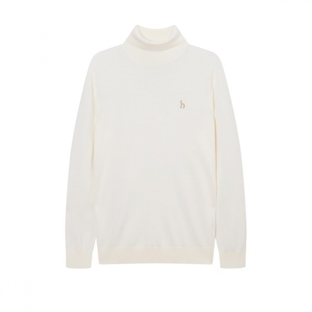 (ヘッジズ) 24FW アイボリーファインウールタートルニット HZSW4D434IV