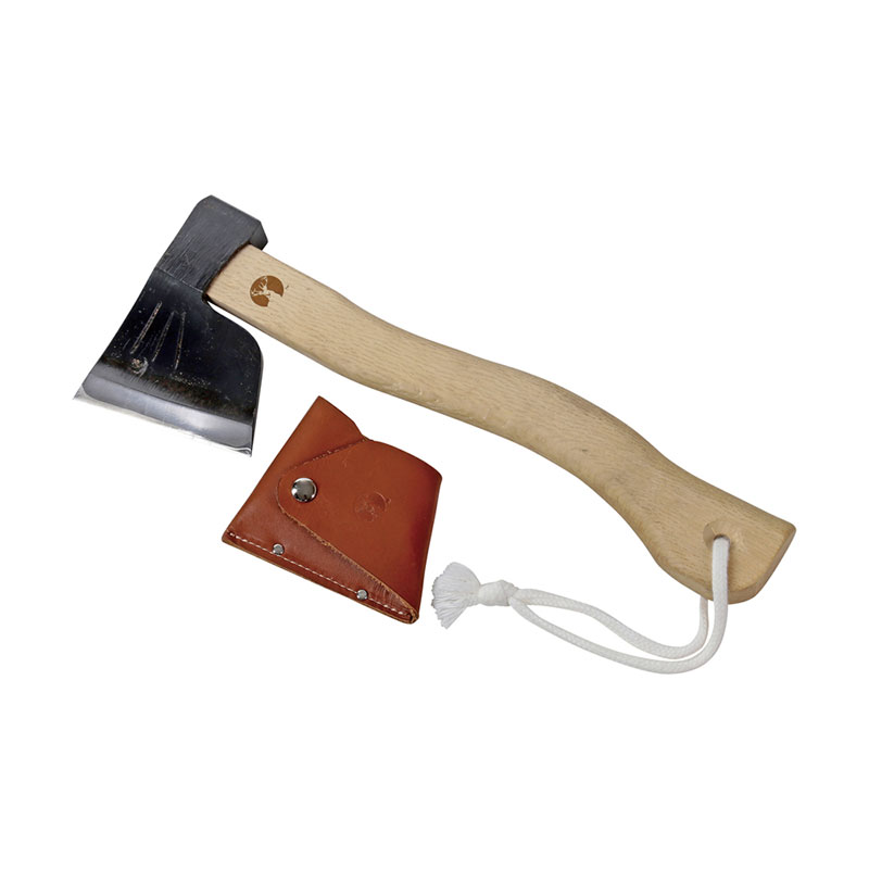 全鋼馬斧 360 レザーカバー付 キャンプ トレッキング (UM10)