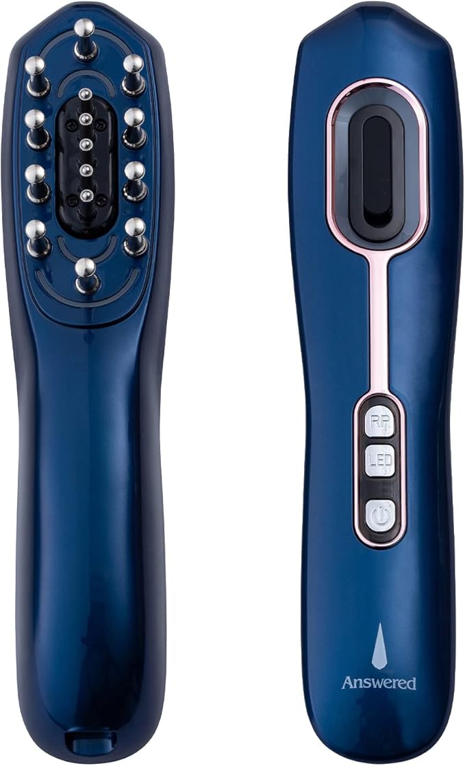 アンサード 電動頭皮ブラシ メンズ スカルプブラシ EMS 赤色LED USB充電式 コードレス 軽量 Answered HG