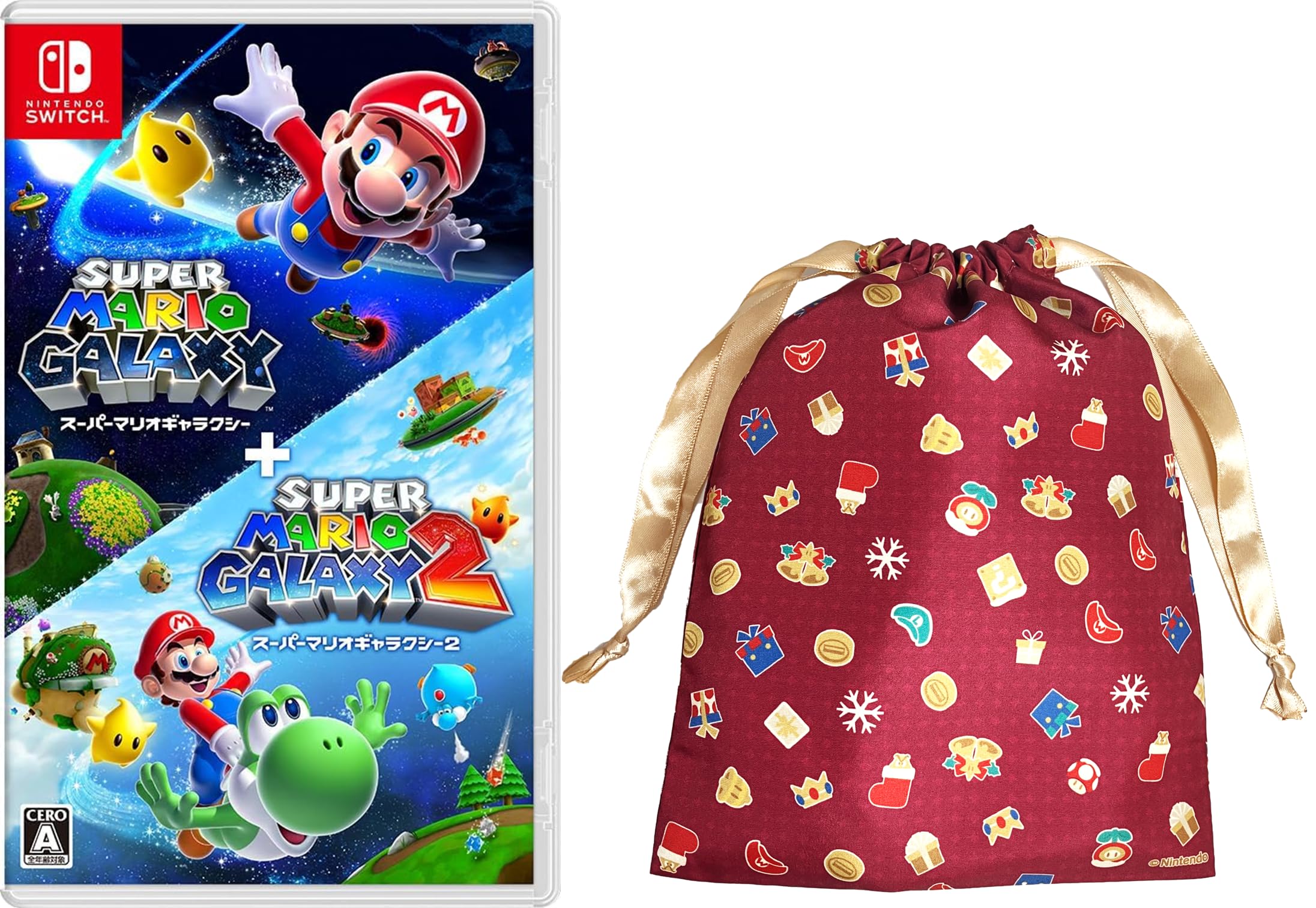 スーパーマリオギャラクシー ＋ スーパーマリオギャラクシー ２ -Switch 【Amazon.co.jp限定】特典 2025ホリデーギフト巾着 同梱