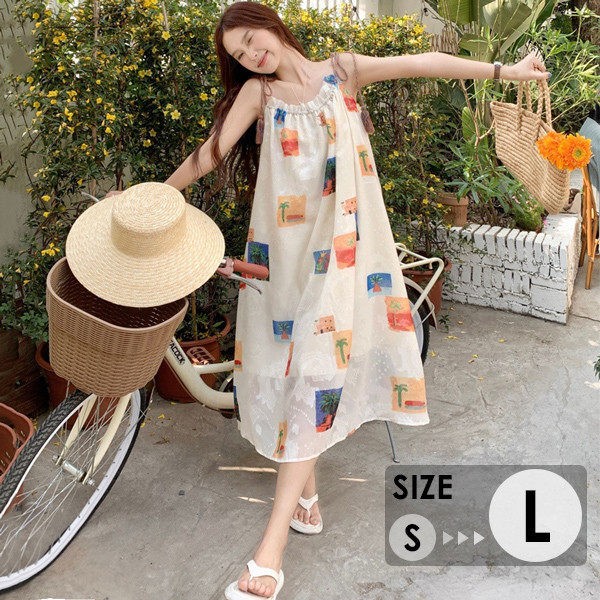 リゾートワンピース レディース サマードレス ワンピース 夏ワンピ ロング おしゃれ ファッション 春夏 カジュアル 体型カバー ゆったり 大きめ きれいめ ハワイ 沖縄 旅行用 大人 20代 30代