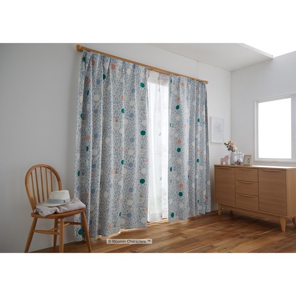 スミノエ A1002 カーテン ブルー 100178cm ムーミン カラーサークル A1002 1枚入 メーカー直送