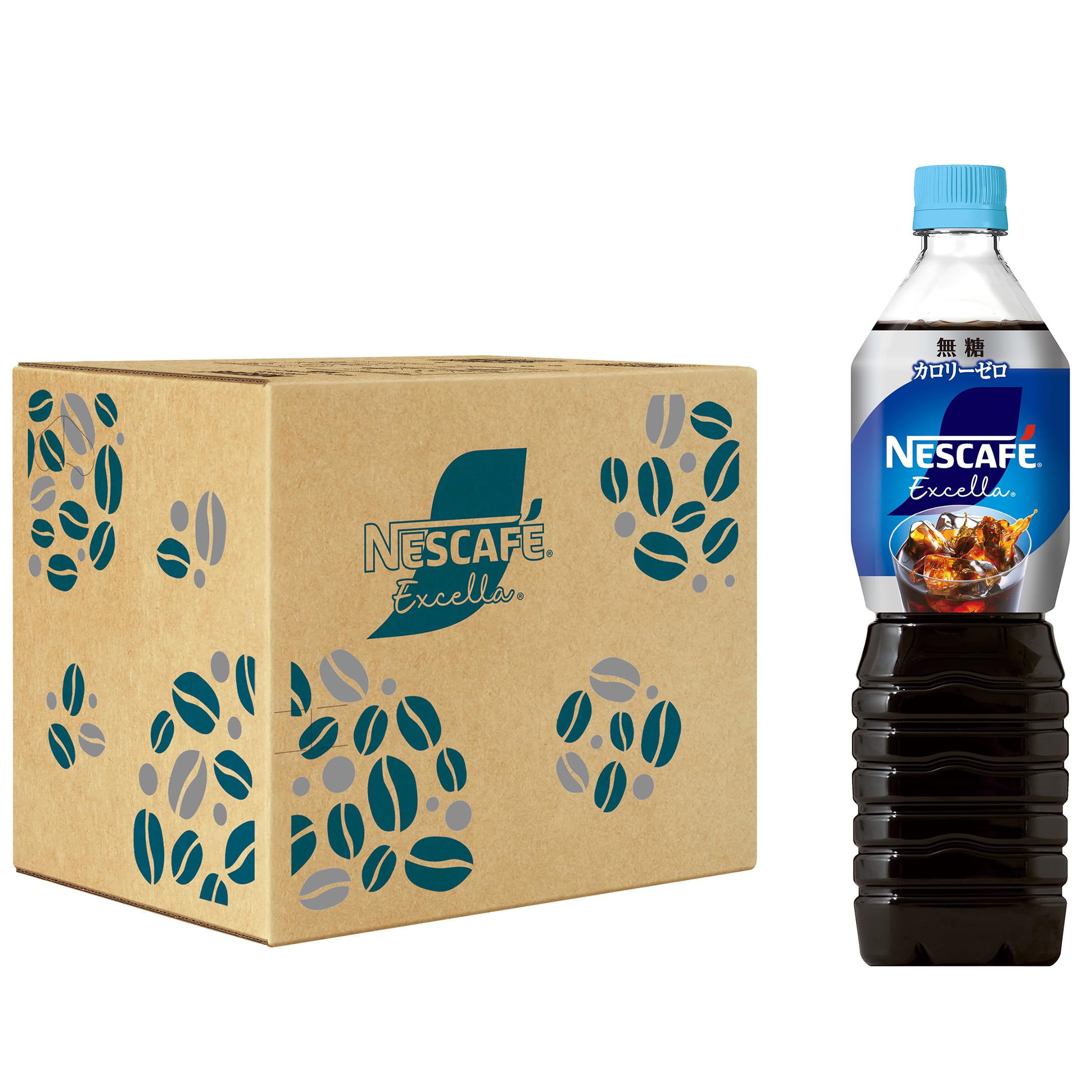 【Amazon.co.jp限定】 ネスカフェ ボトルコーヒー エクセラ 無糖 900ml ×12本,アイス コーヒー,ペットボトル