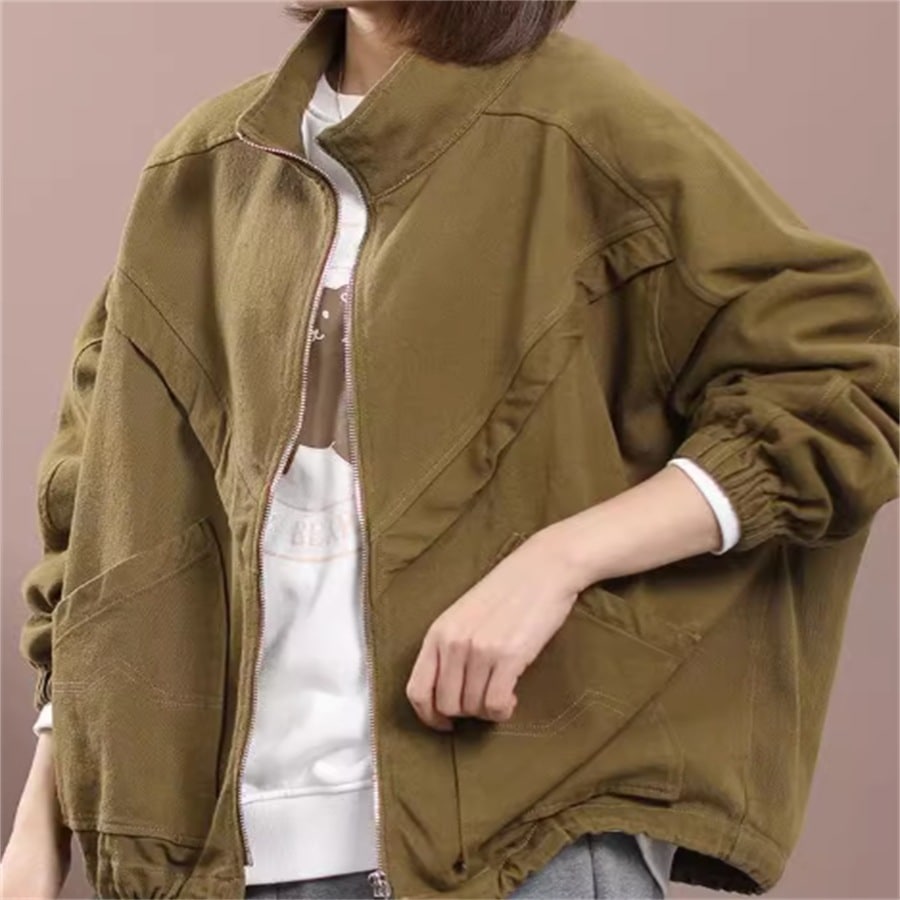 アウター 2色 ショートコート ジャケット ショート丈 袖あり 長袖 Vネック フレア Aライン ポケット フリル かわいい 大人可愛い 綺麗 シンプル カジュアル 大人 おしゃれ