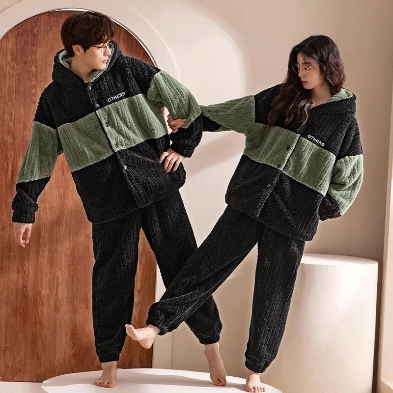 ペア パジャマ お フランネル 上下セット カップル ウェア セットアップ ペアルック