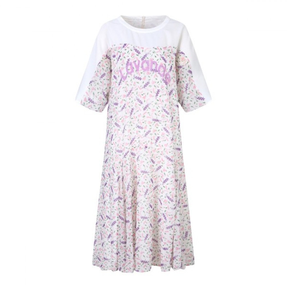 (C) カラープリントシフォンドレス (SGOAE5547)