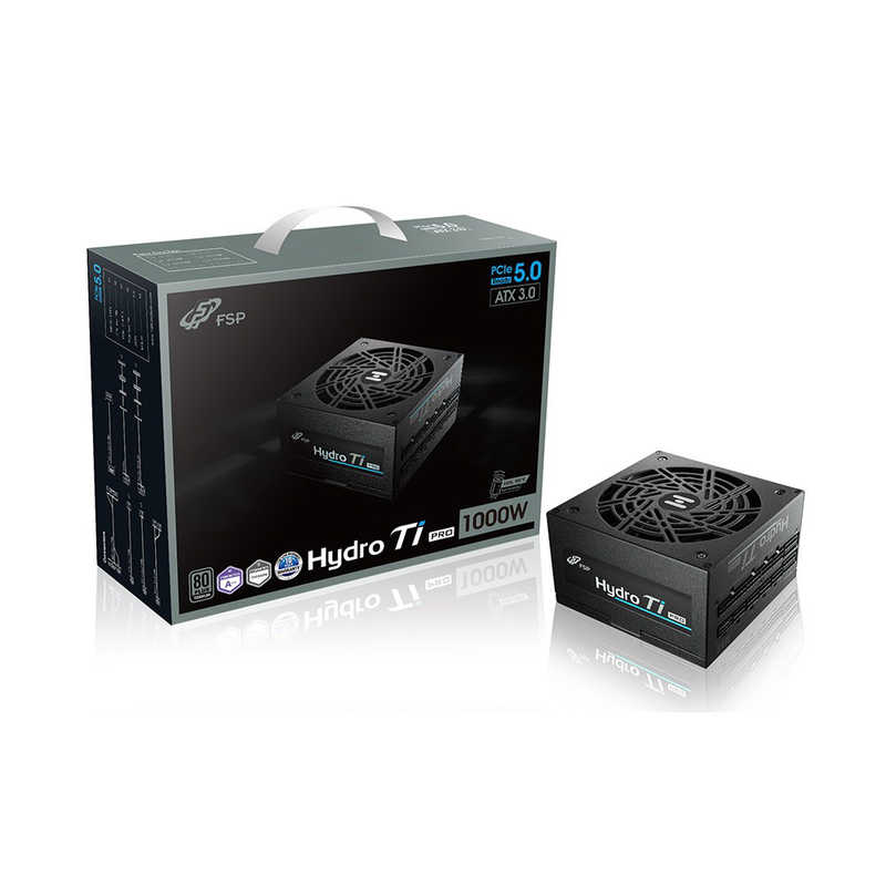 FSP　PC電源 Hydro Ti PRO 1000W［1000W /ATX /Titanium］ ブラック　HTI-1000M