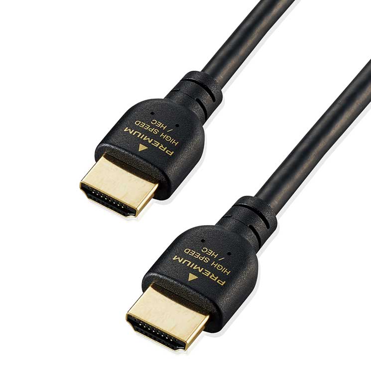 HDMIケーブル 4K Ultra HD対応 プレミアム PS5対応 5m ノイズ軽減 RoHS指令準拠(10物質) ブラック