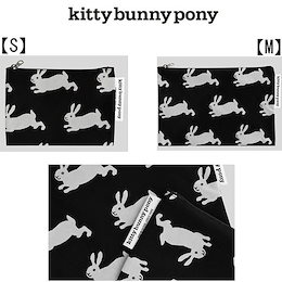 ★国内未入荷★✨【kitty bunny pony】🌈韓国ブランド キティバニーポニー Happy Bunny Pouch ポーチ【S】【M】 『送料無料』 ♪😊ポーチ😊🎀韓国直送