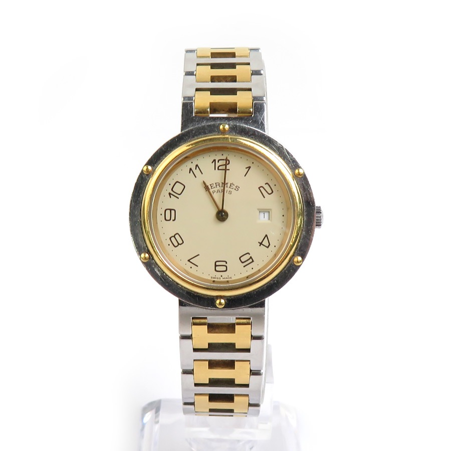 エルメス HERMES 腕時計 クリッパー ステンレス/メタル シルバー×ゴールド ユニセックス h30899a