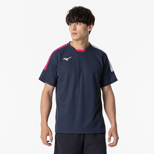 MIZUNO ミズノ 汗処理／通気 ドライエアロフローゲームシャツ ラケットスポーツ ユニセックス ゲームウエア メンズ 62JAB00814