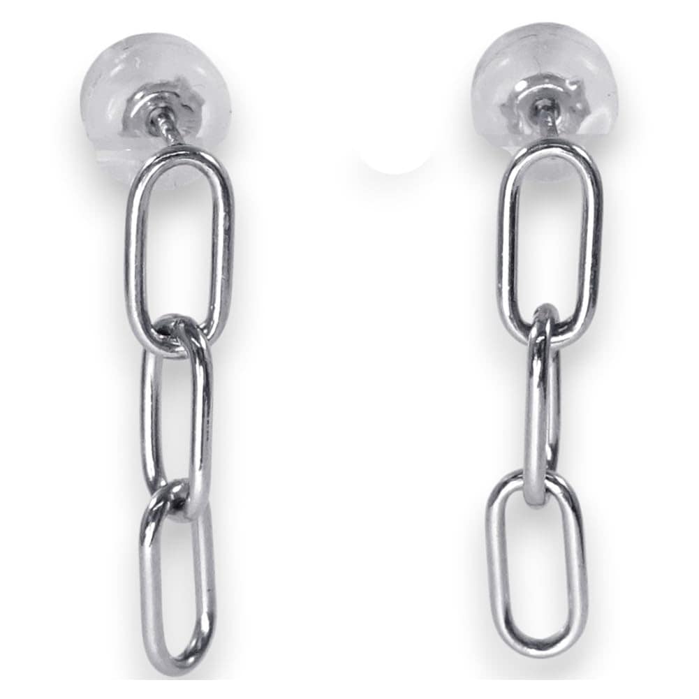 プラチナ ペーパークリップ型地金ピアス オールプラチナ トレンドリーダー