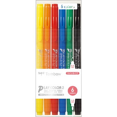 他サイト： トンボ鉛筆　水性サインペンTP6Cパック　GCB-611の商品画像