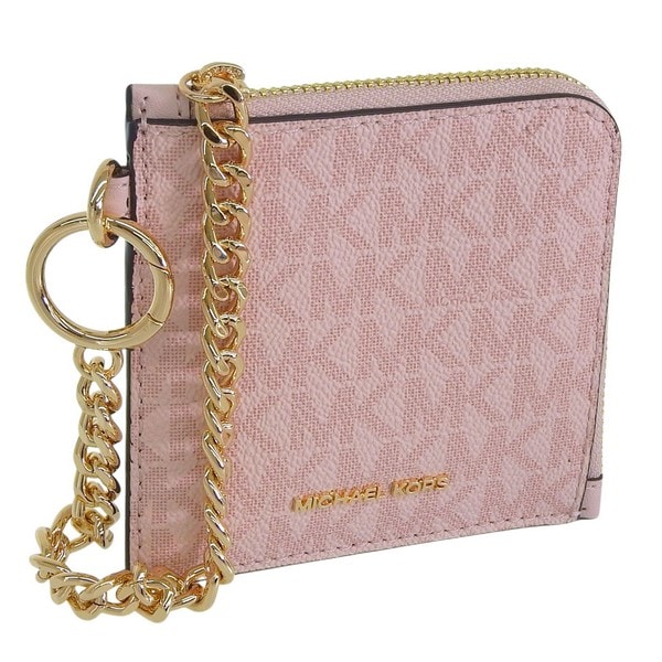 マイケルコース カードケース コインケース 小銭入れ レディース アウトレット ピンク JET SET TRAVEL MD ZA WALLET W/CHAIN 35S6GTVC6V-POWBLU MI