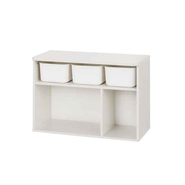 RUSR-74L ホワイト ラウンドシェルフ ロータイプ メーカー直送